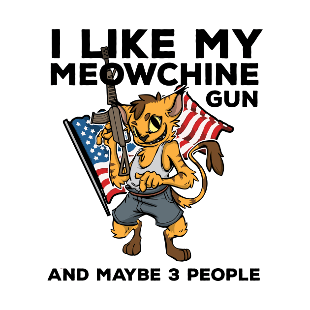 2nd Amendment Patriotic Gun Owner Cat American Flag Rifle by TellingTales