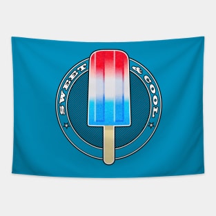 Red, blue and white popsicle Tapestry