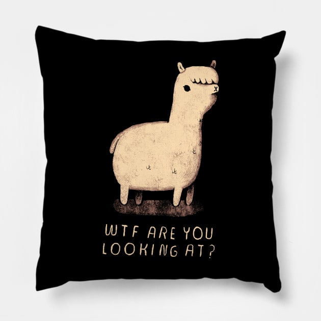 alpaca with attitude Pillow by Louisros