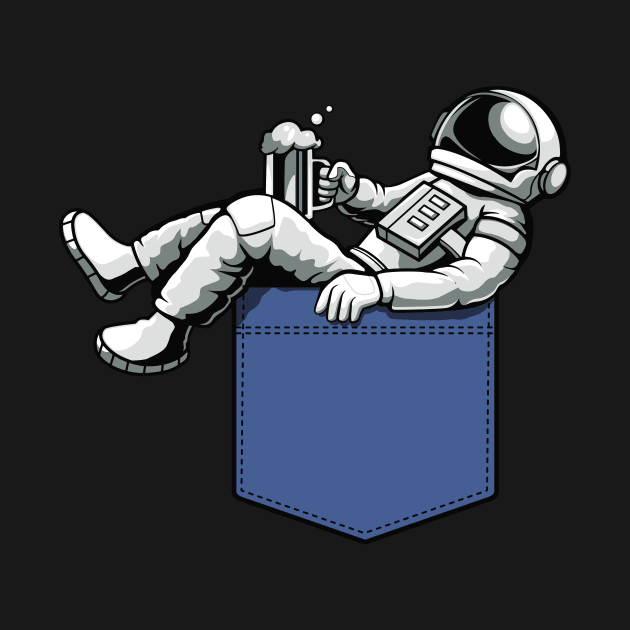 Pocket Astronaut funny Space Universe Gifts by Foxxy Merch