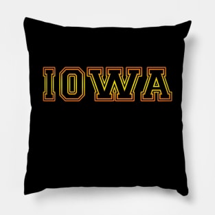 Iowa Pride Yellow and Black Pillow