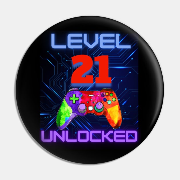 Level Unlocked Ultimate Gamer Graphic “3” Pin by BesTees