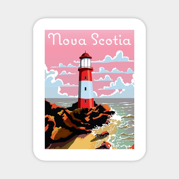 nova scotia lighthouse Magnet by nickemporium1