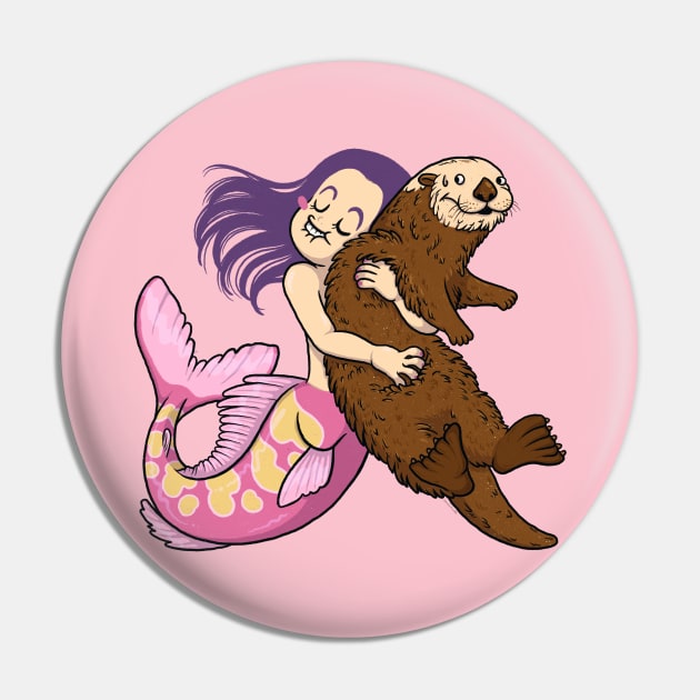 Hug the Otter Pin by JenniferSmith