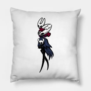 Hornet, the Hollow knight, and the little ghost Pillow