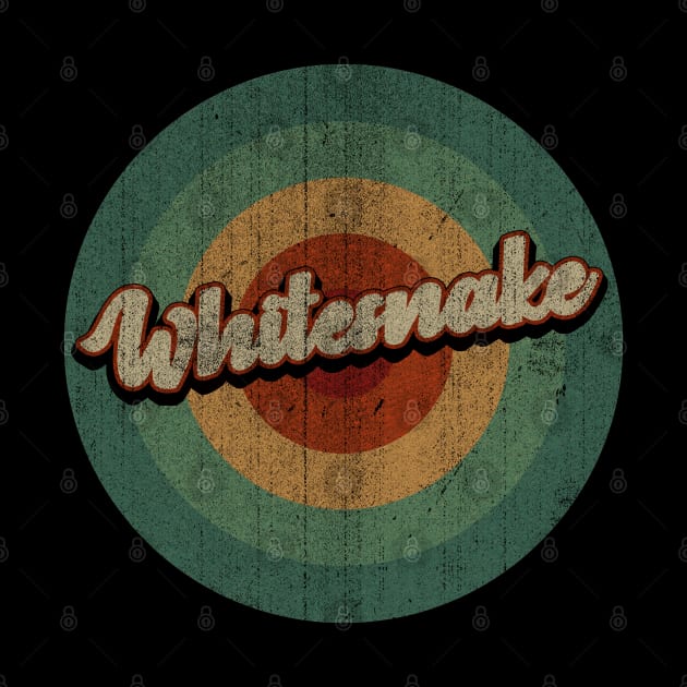 Circle Retro Vintage Whitesnake by Jokowow