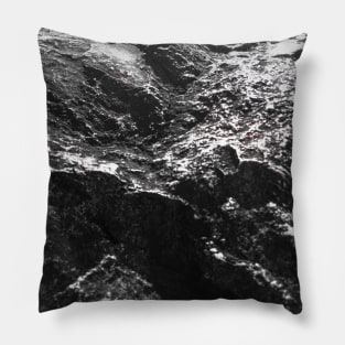 Black and white Rock formation Pillow