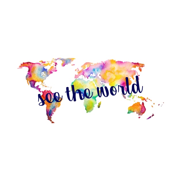 See the World Watercolor Map by annmariestowe