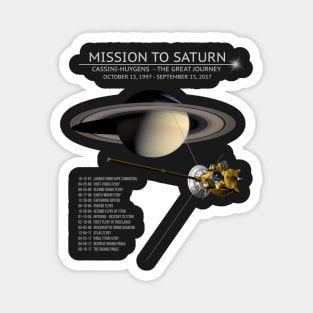 Cassini Huygens Space Tour Shirt Grand Finale Magnet