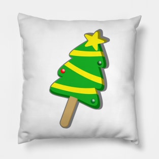 christmas tree bubble gum ice cream on red Pillow