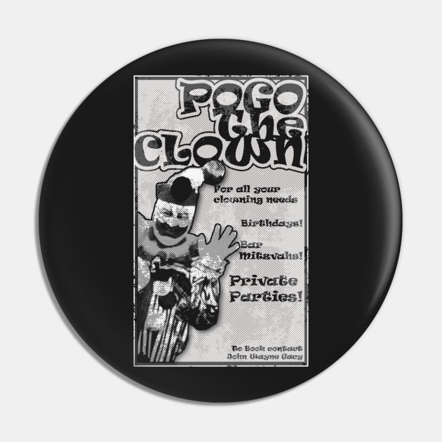 Pogo the Clown Pin by crowjandesigns