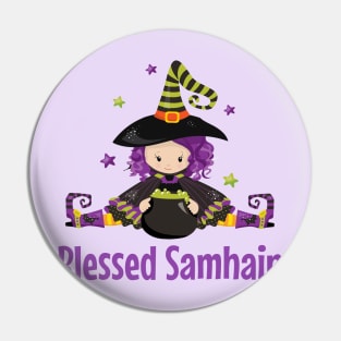 Samhain Witch Gift Wicca Pagan Gifts Witchy Design Pin