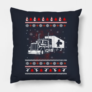 Trucker christmas shirt Pillow