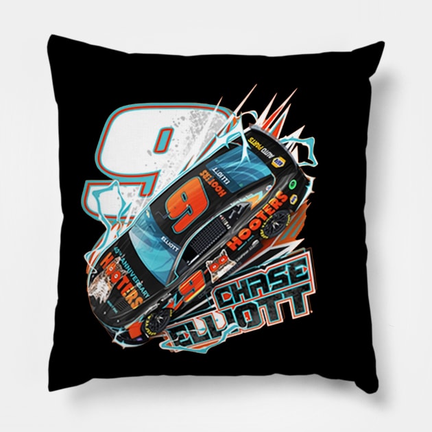 Chase Elliott Hooters Pillow by art.Hamdan