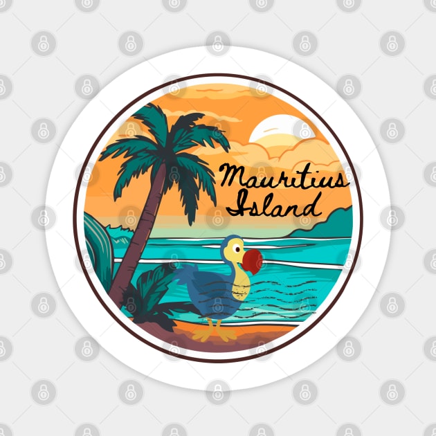 Mauritius Island - Dodo Bird Vintage Magnet by DW Arts Design