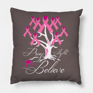 Breast Cancer Support - Breast Cancer Ribbon Tree Pillow