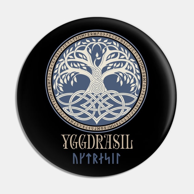 Norse Viking Tree of Life Pagan Yggdrasil Mythology Pin by Blue Pagan