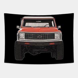 c10 front orange Tapestry