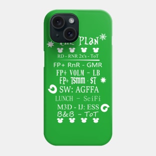 The Plan - White Text - Hollywood Studios Phone Case