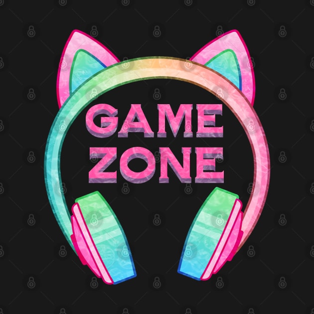 Game Zone Cat Ear Headphones - Girl Gamer by Trinket Trickster