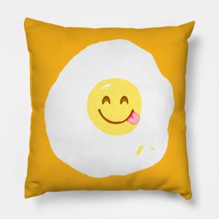 Funny Egg Emoji Minimal Pillow