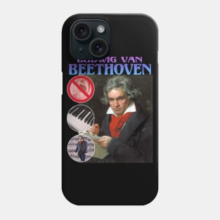 BEETHOVEN RAP TEE Ludwig Van Beethoven Cool Vintage Retro 90's Graphic Band T-Shirt Phone Case