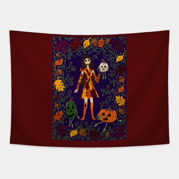 Autumn Faerie Tapestry by DebiCady