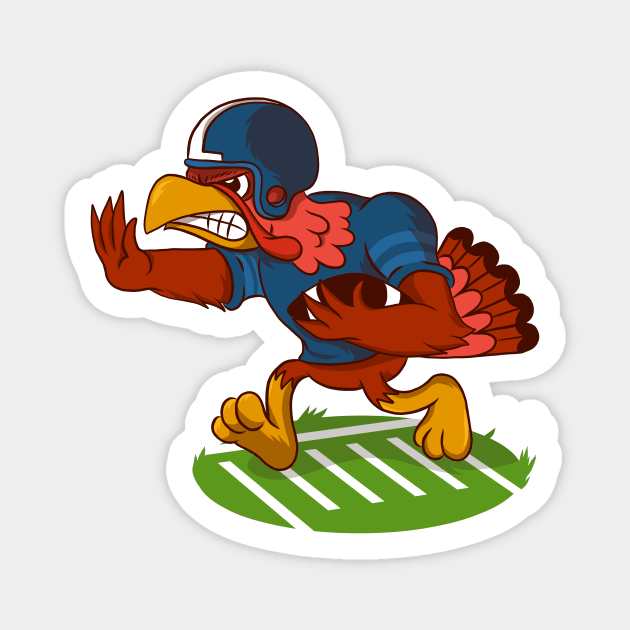 Turkey Day Football Magnet by SLAG_Creative