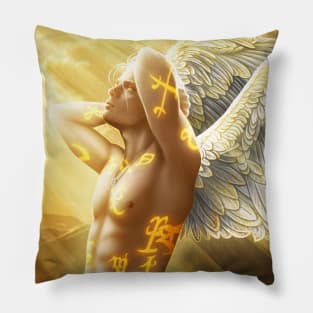 angel with the golden wings Pillow