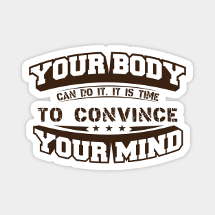 Motivational gym Quote Magnet