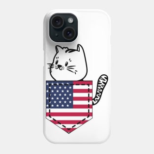 Patriotic Pocket Pussy - Cat Lover -  American Patriot Phone Case