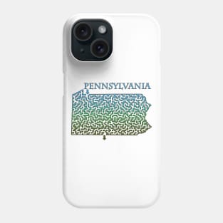 State of Pennsylvania Colorful Maze Phone Case