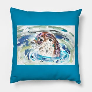 Swimming Otter Pillow