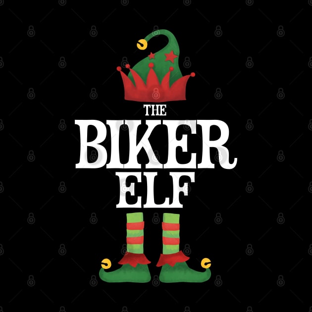 Biker Elf Matching Family Group Christmas Party Pajamas by uglygiftideas