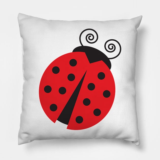 Cute Ladybug Pillow by AntiqueImages