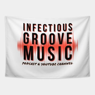 Infectious Groove Podcast New Logo Black Lettering Tapestry