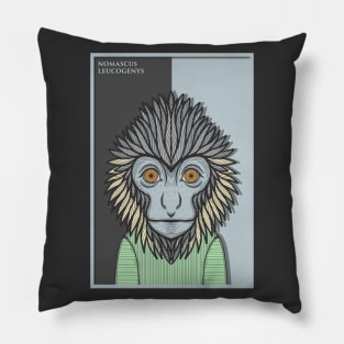 Northern White Cheeked Gibbon Pillow