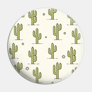 Green cactus pattern Pin