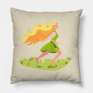 spring girl Pillow