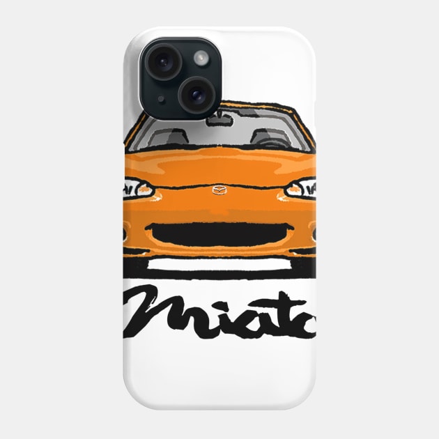 MX5 Miata NB Orange Phone Case by Woreth