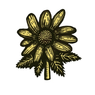 Rudbeckia Hirta woodcut T-Shirt