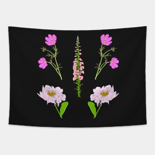 Red garden flowers sticker pack Tapestry