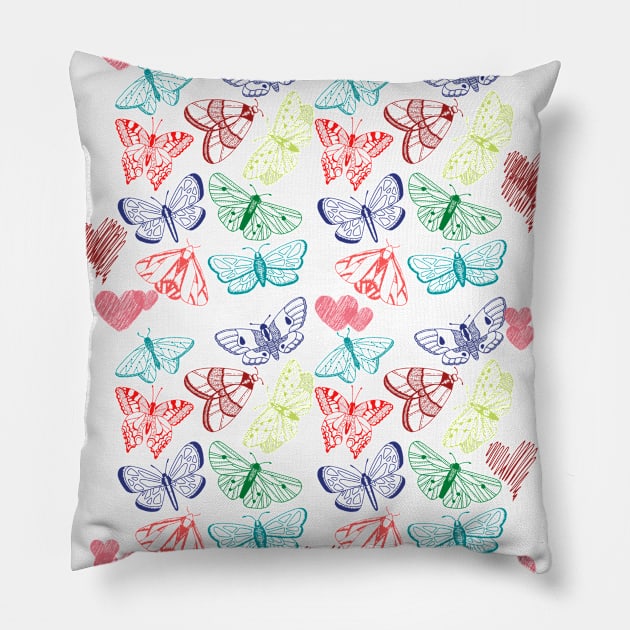 Colorful Butterflies Pillow by Just Simple and Awesome