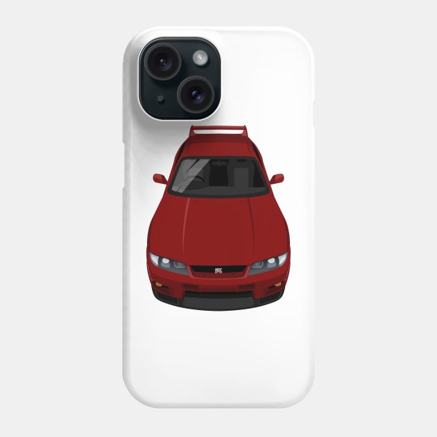 Skyline GTR V Spec R33 - Dark Red Phone Case by jdmart