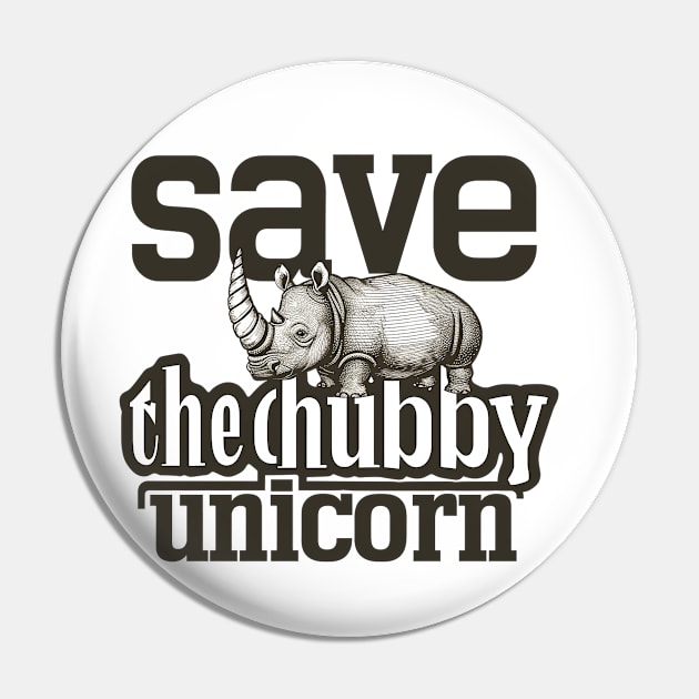 save the chubby unicorn Pin by StevenBag