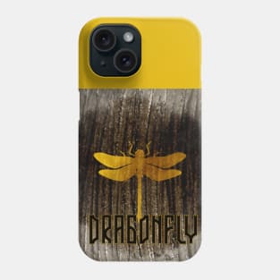 Golden dragonfly design Phone Case