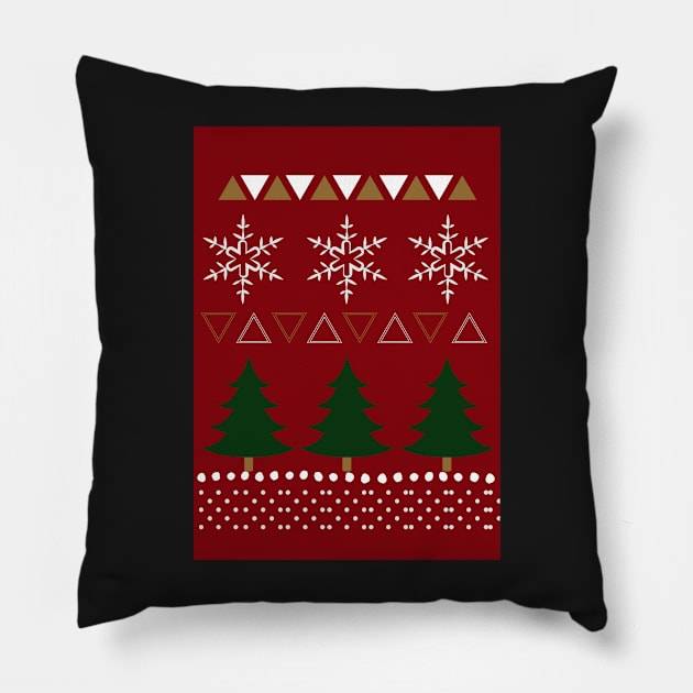 Mulled wine red geometric christmas - Novelty Pillow by LukjanovArt