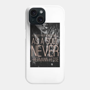 Herman Hesse Quote on Lonliness Double Exposure Black and White Pink Typography Phone Case