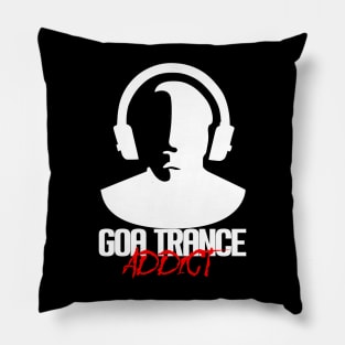 Goa Trance Addict - White Pillow