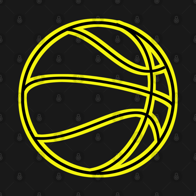 Yellow Vector Logo  - Basketball Player Workout - Motivational Sports Graphic Design - Holiday Gift by MaystarUniverse